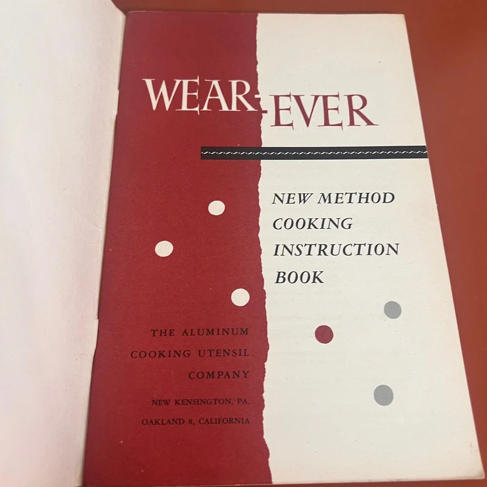 Vtg 1946 Wear-Ever New Method‎ Cooking Instruction Book Aluminum Recipes 9th Ed